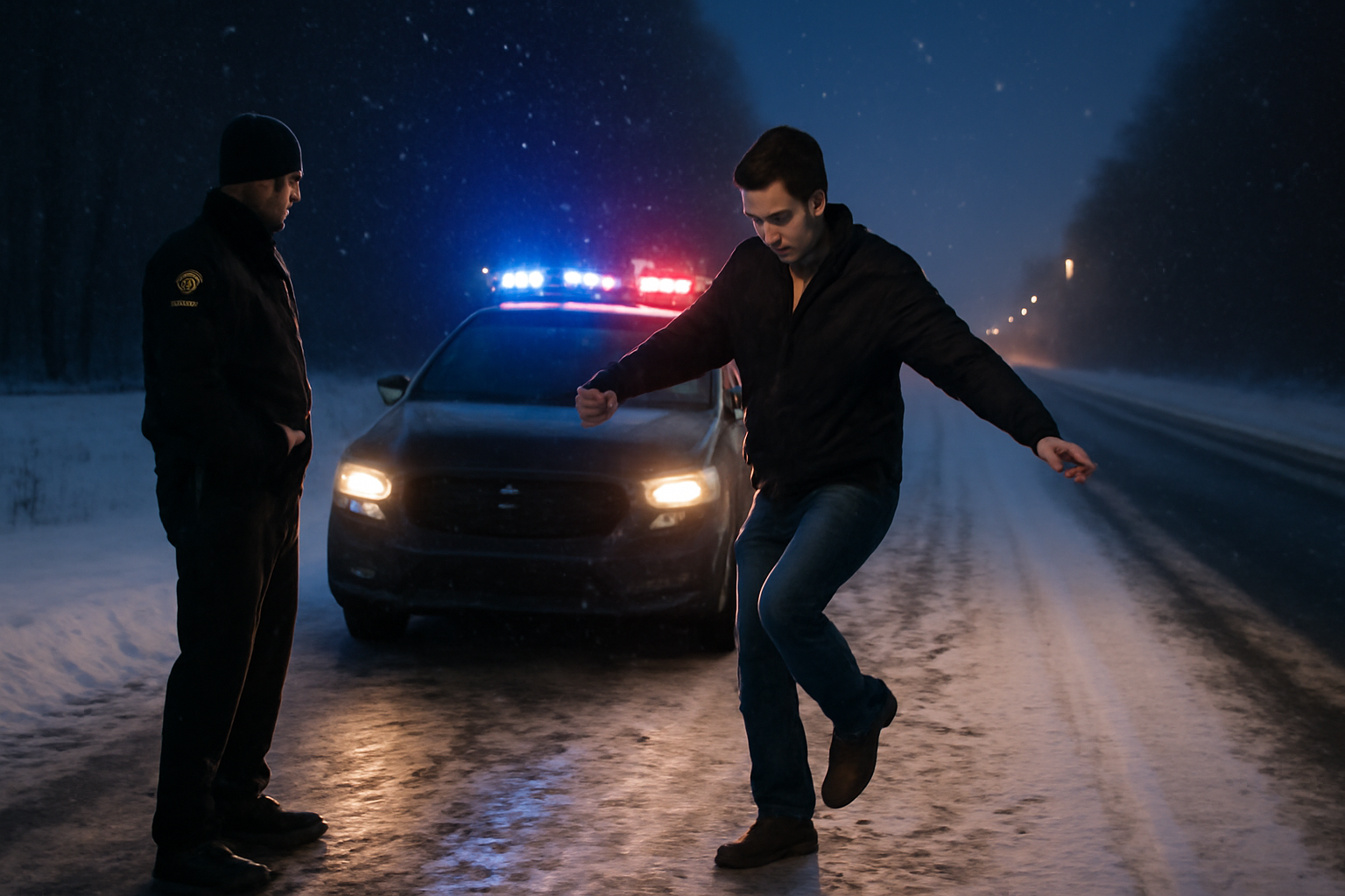 Icy shoulder field tests: when WV weather undermines DUI sobriety results